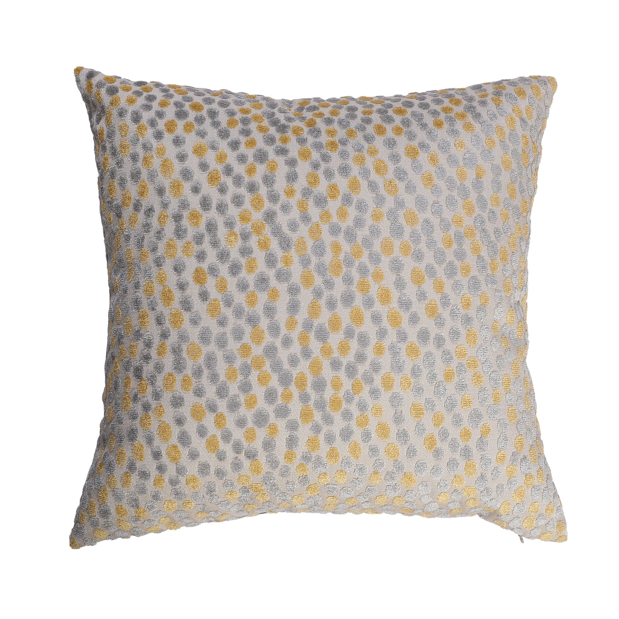 GoodHome Kenton Yellow Spotty Indoor Cushion (L)45cm x (W)45cm | DIY at B&Q