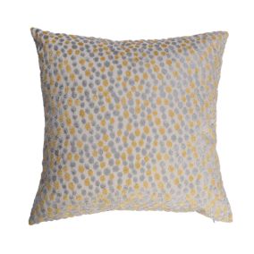 GoodHome Kenton Yellow Spotty Indoor Cushion (L)45cm x (W)45cm