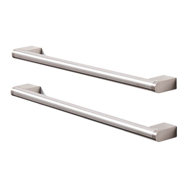 GoodHome Khara Nickel effect Kitchen cabinets Bar Pull Handle (L)28.4cm ...