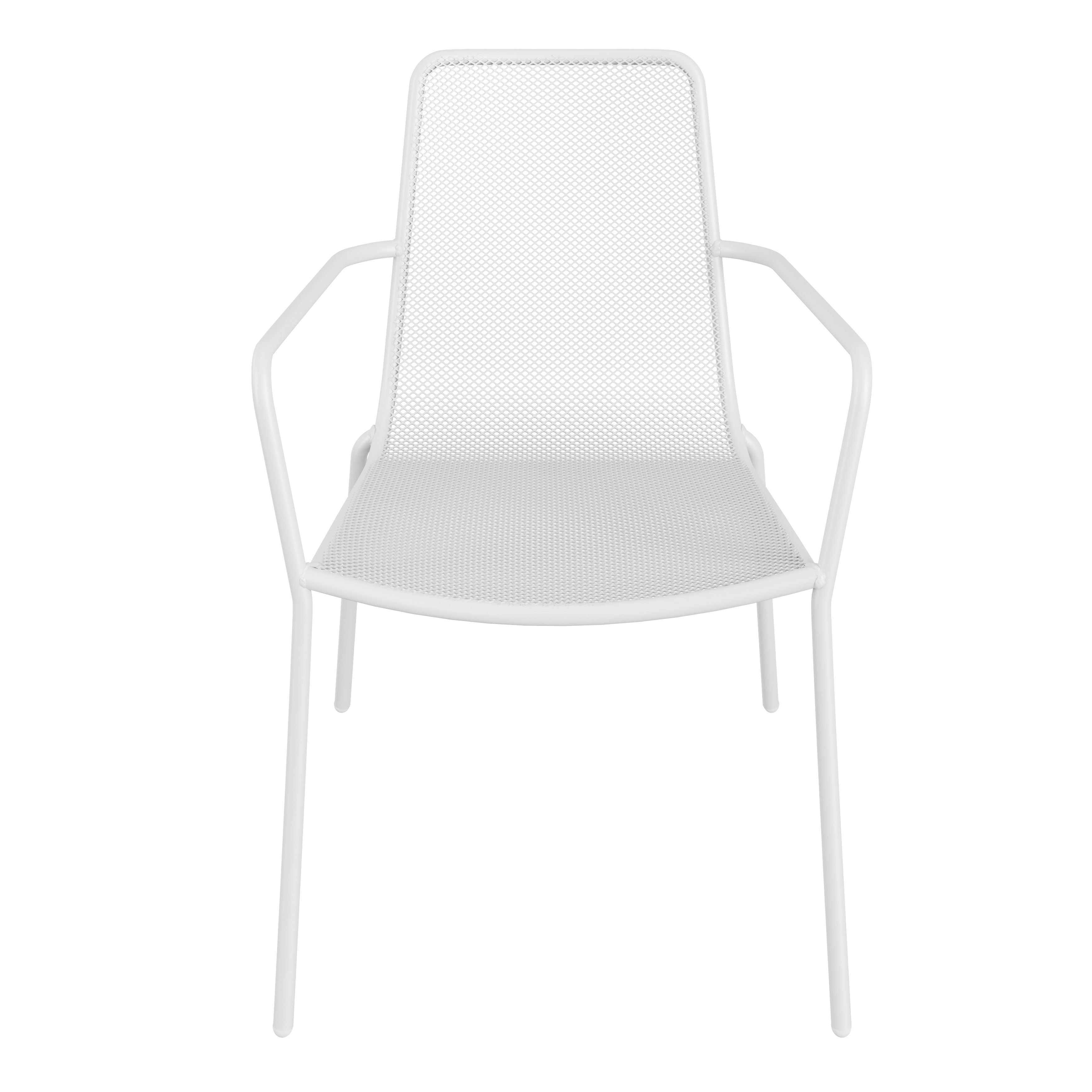 GoodHome Kilifi Bright white Metal 4 seater Chair & table set
