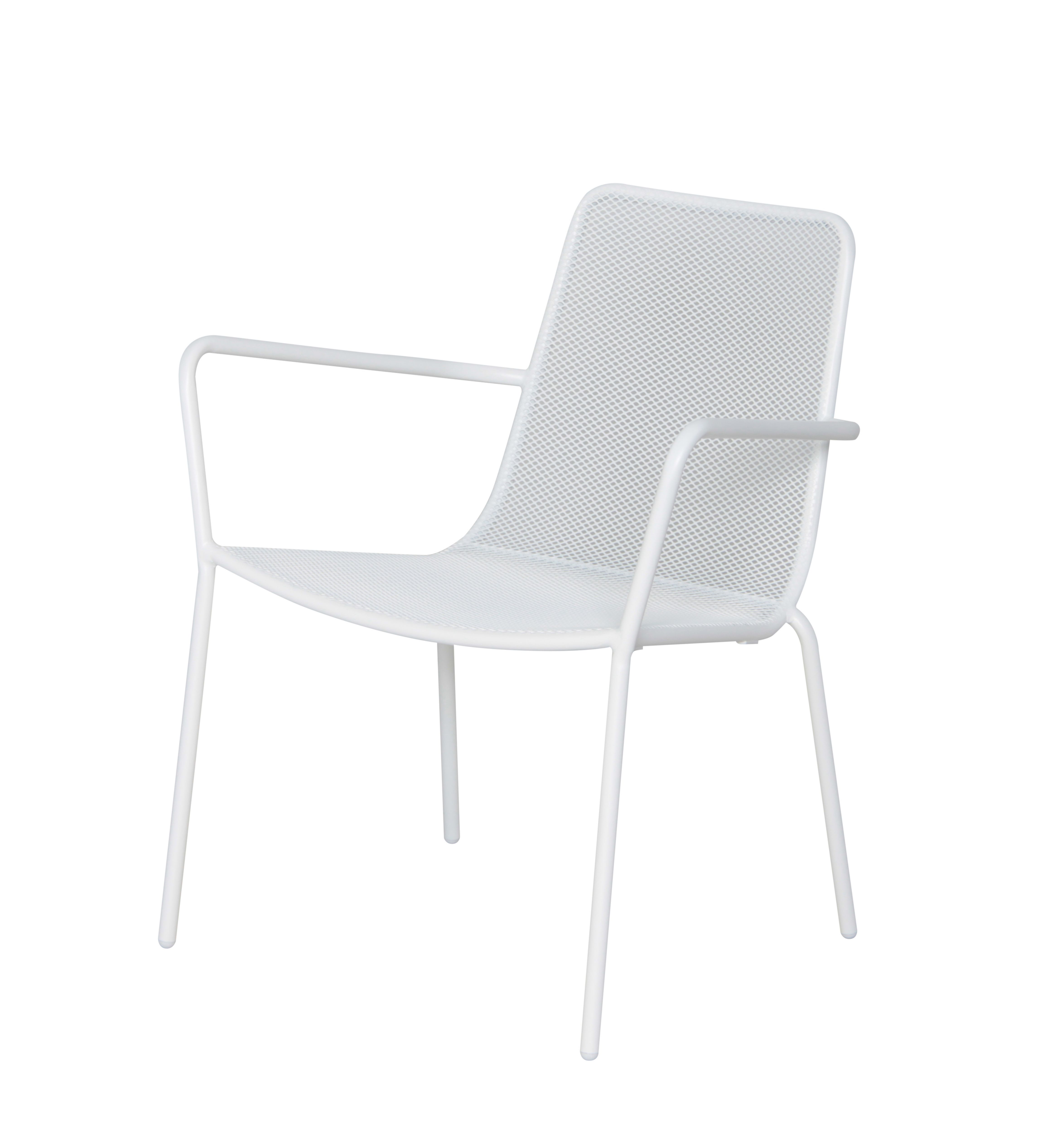 GoodHome Kilifi Bright white Metal Armchair DIY at B&Q