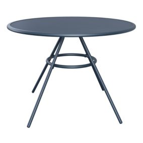 GoodHome Kilifi Midnight navy Metal 4 seater Round Dining table