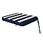 GoodHome Kilifi Midnight navy & white Striped Rectangular Seat pad (L)50cm x (W)41.5cm