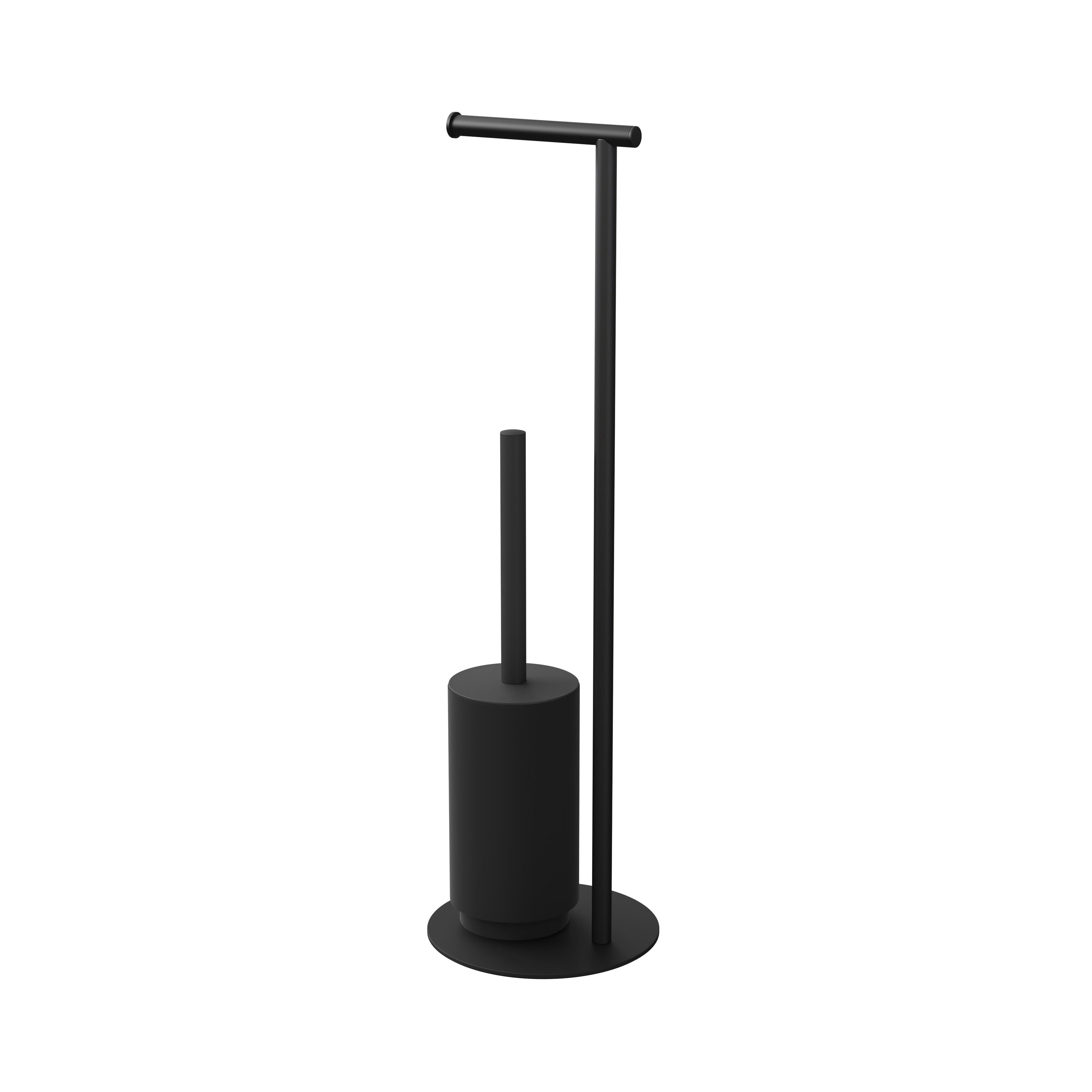 Freestanding Toilet Paper Holder With Brush in Matte Black - On Sale - Bed  Bath & Beyond - 37594632