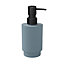 GoodHome Kina Matt Water blue Polystyrene (PS) Freestanding Soap dispenser