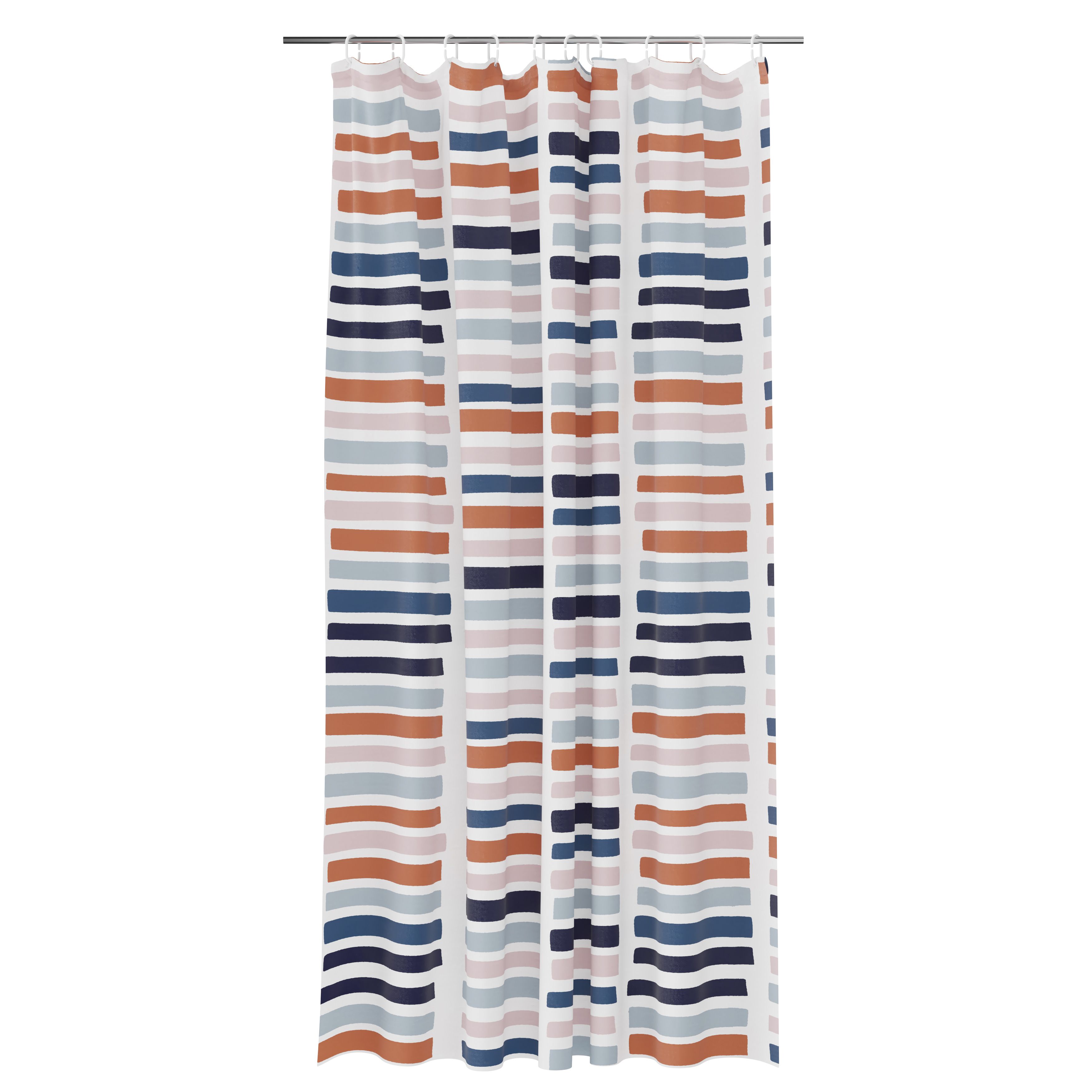GoodHome Kina Multicolour Lines Shower curtain (L)1800mm DIY at B&Q