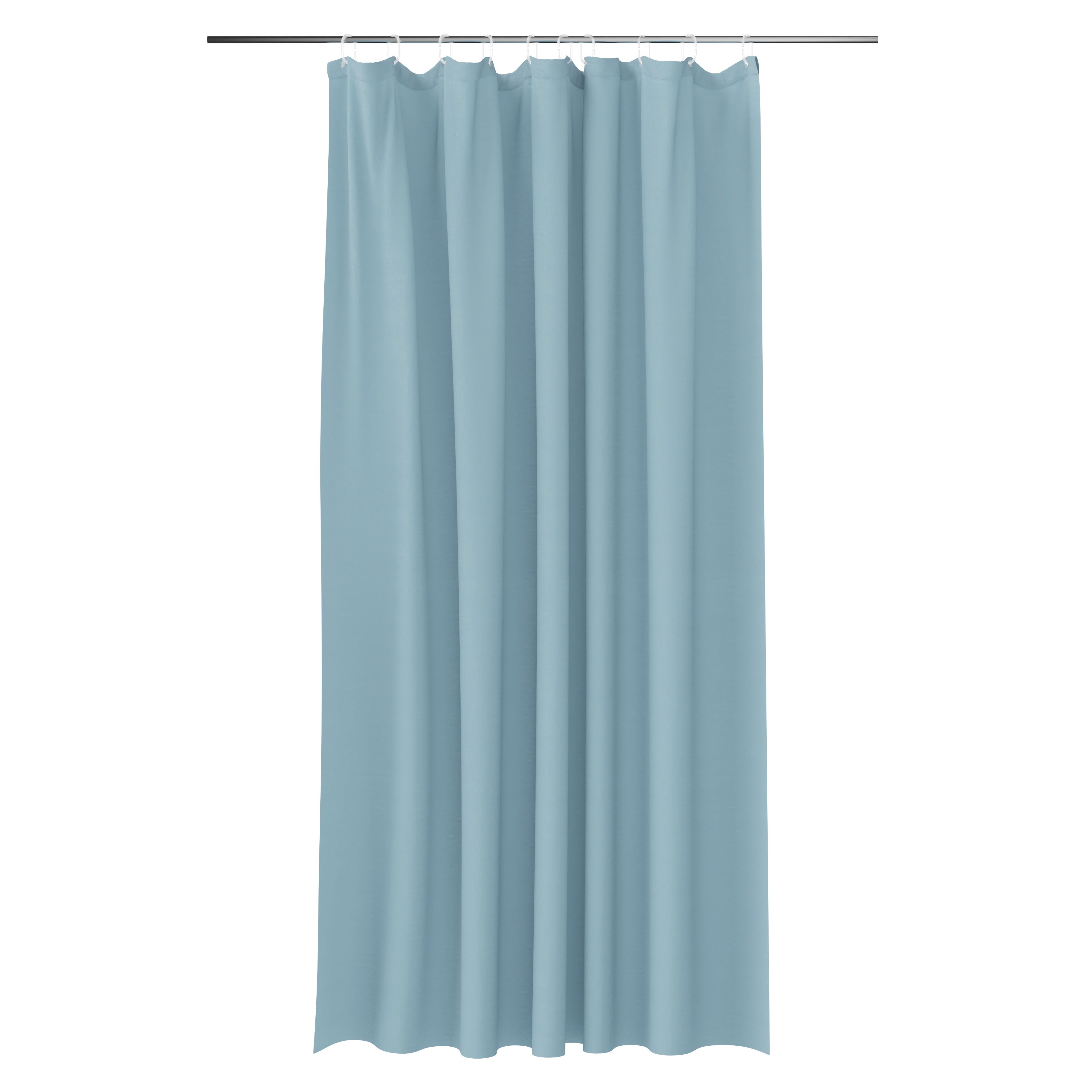 GoodHome Kina Water blue Plain Shower curtain (W)180cm