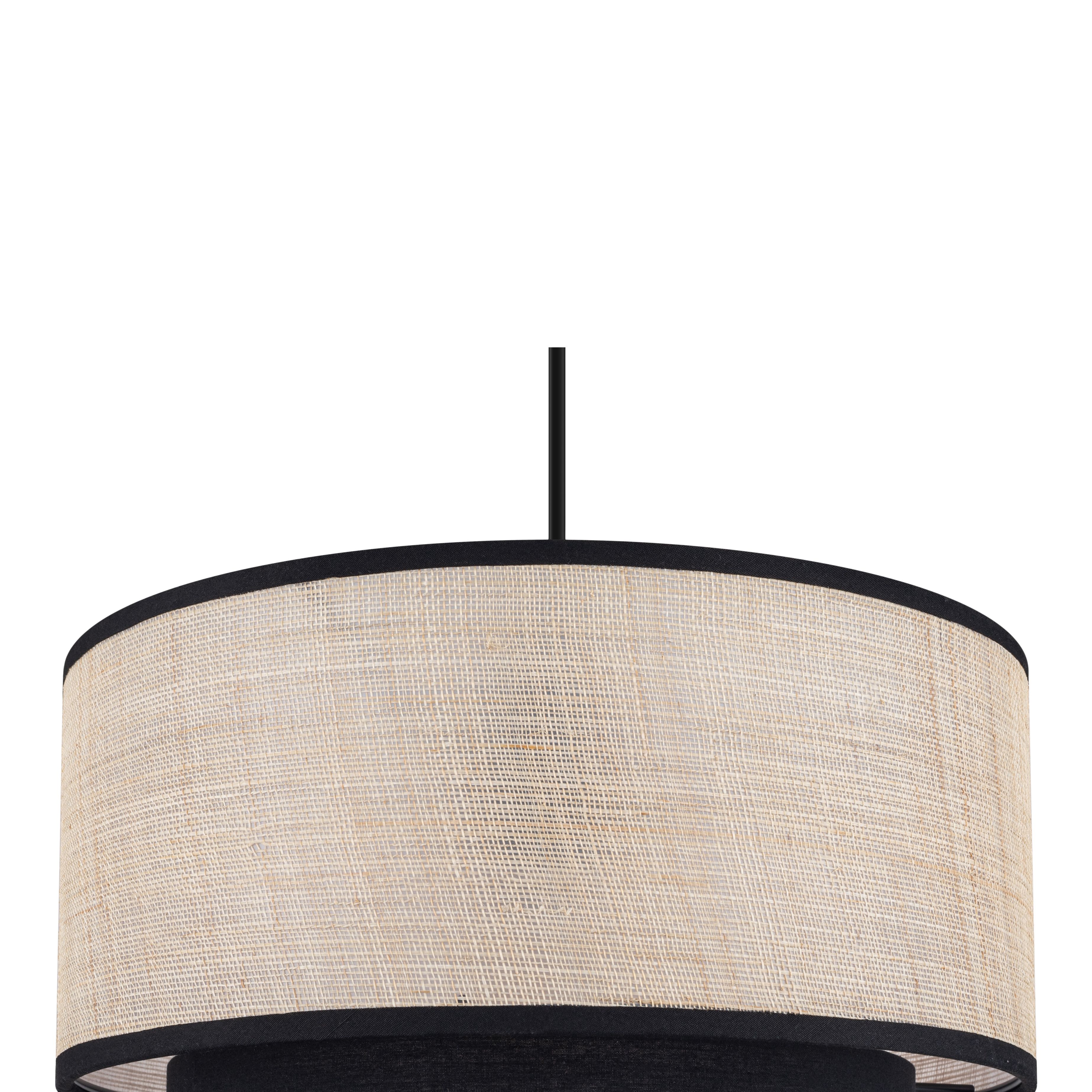 GoodHome Kinglet Natural & Black Round Lamp shade (D)30cm
