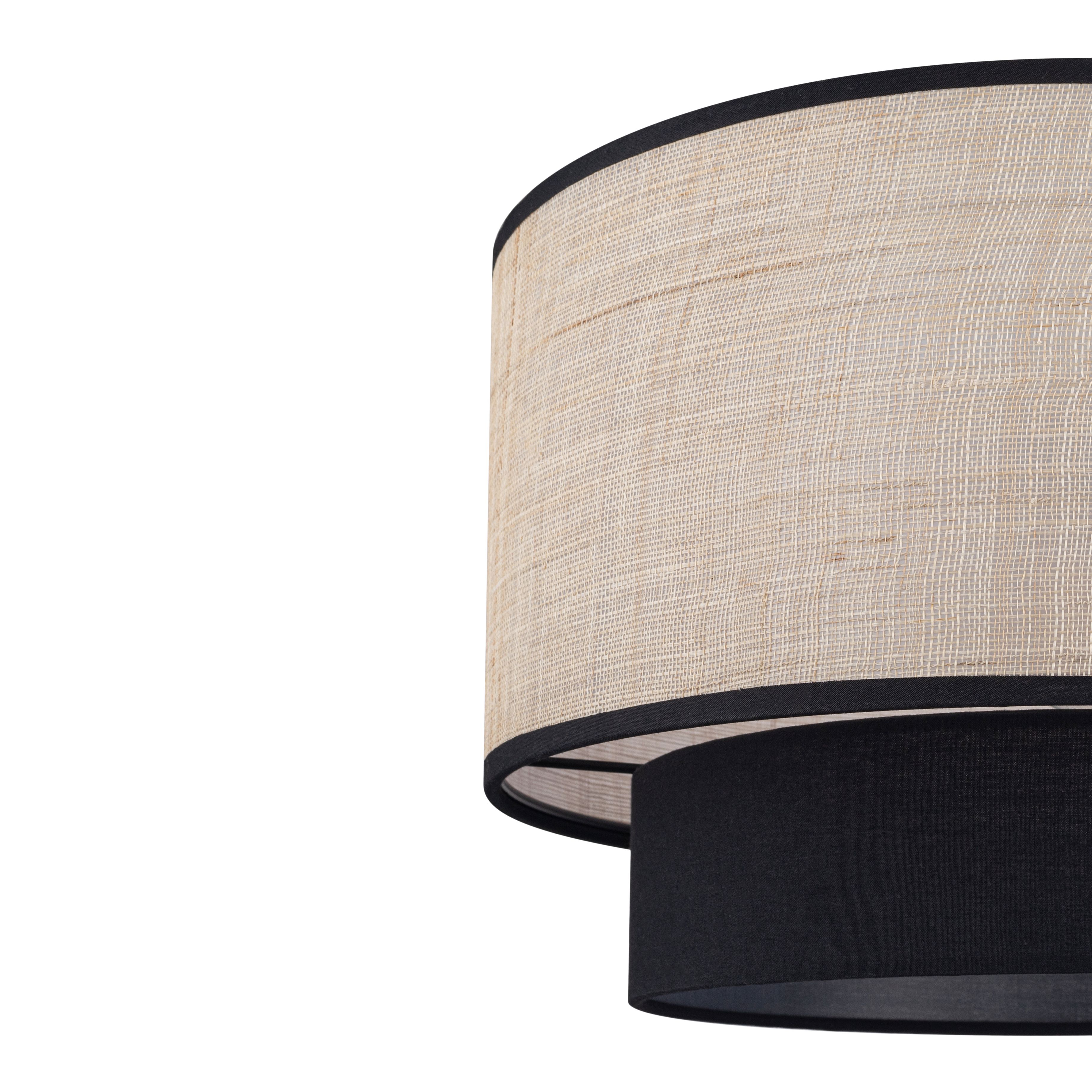 GoodHome Kinglet Natural & Black Round Lamp shade (D)38cm