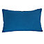 GoodHome Kisiria Leaf Blue & Green Cushion (L)50cm x (W)30cm