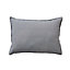 GoodHome Kisiria Twill Grey Cushion (L)50cm x (W)50cm