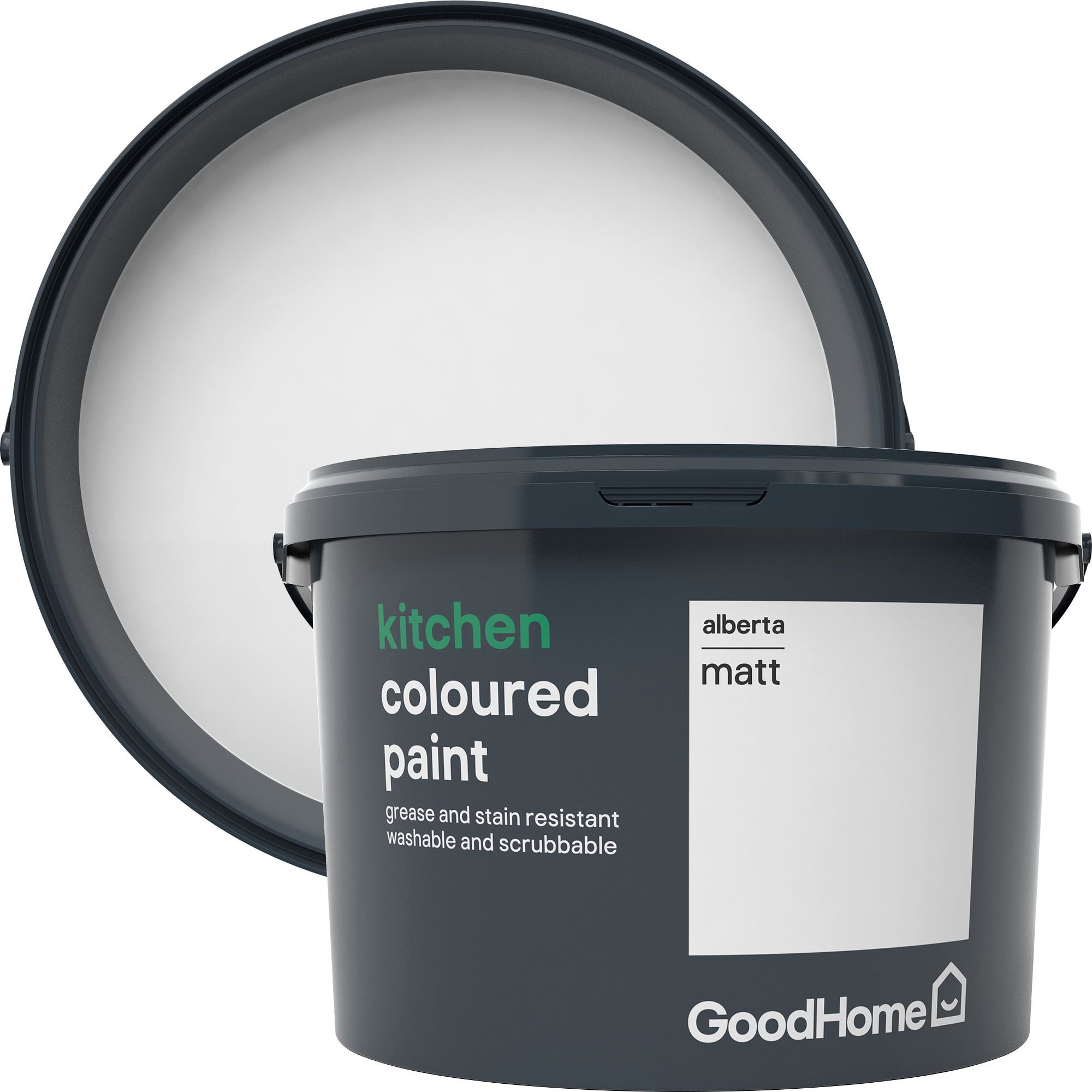 GoodHome Kitchen Alberta Matt Emulsion paint, 2.5L DIY at B&Q