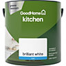 GoodHome Kitchen Brilliant white Matt Emulsion paint, 2.5L