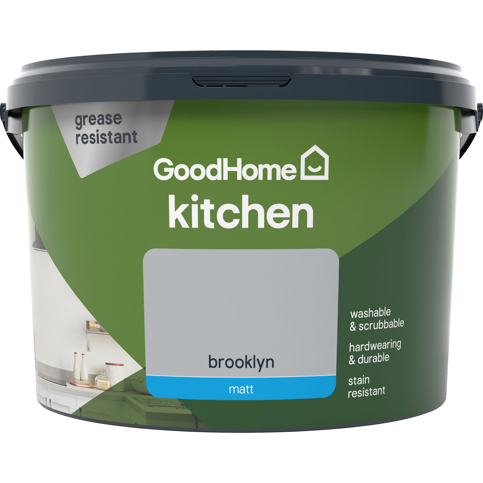 GoodHome Kitchen Brooklyn Matt Emulsion paint, 2.5L