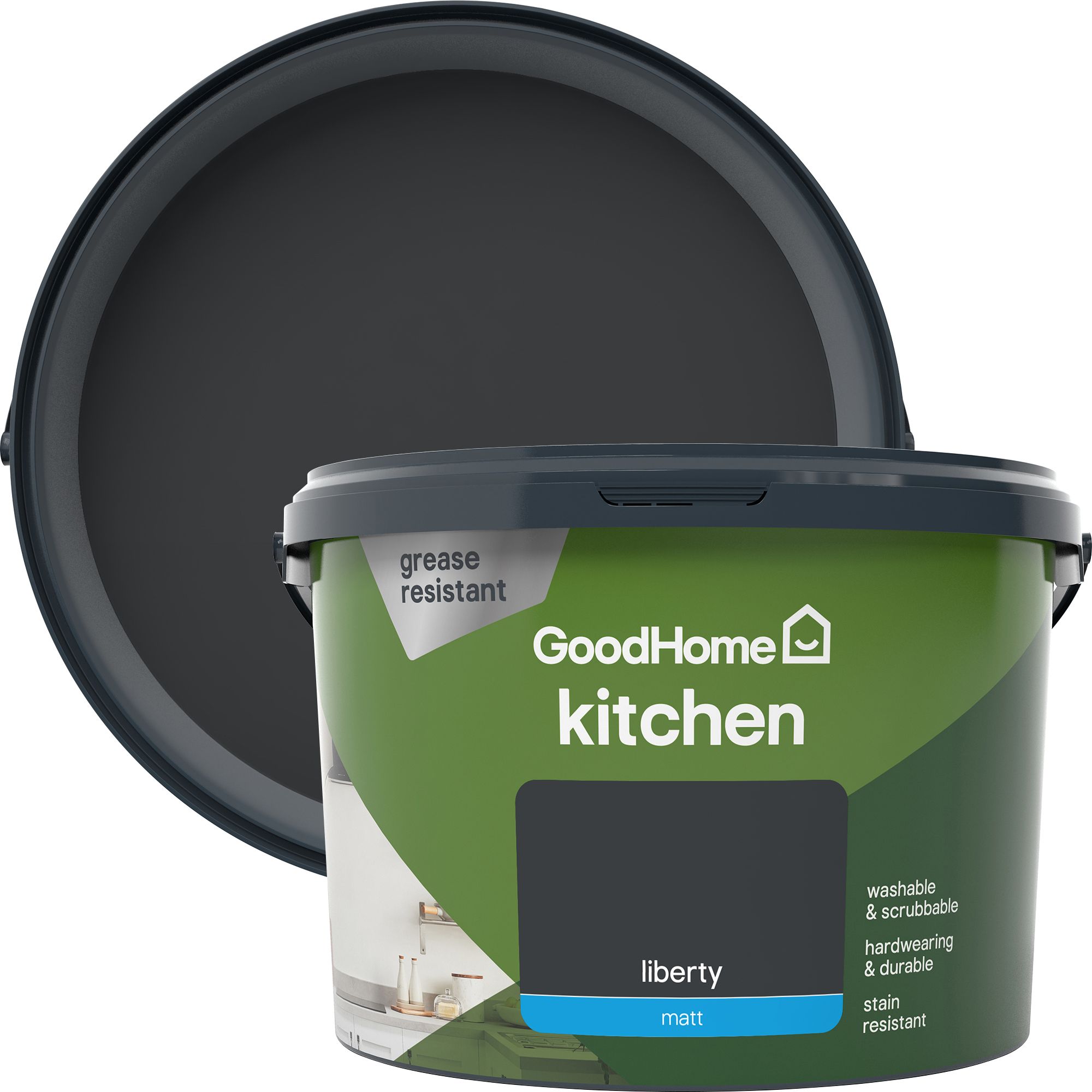 GoodHome Kitchen Liberty Matt Emulsion paint, 2.5L DIY at B&Q