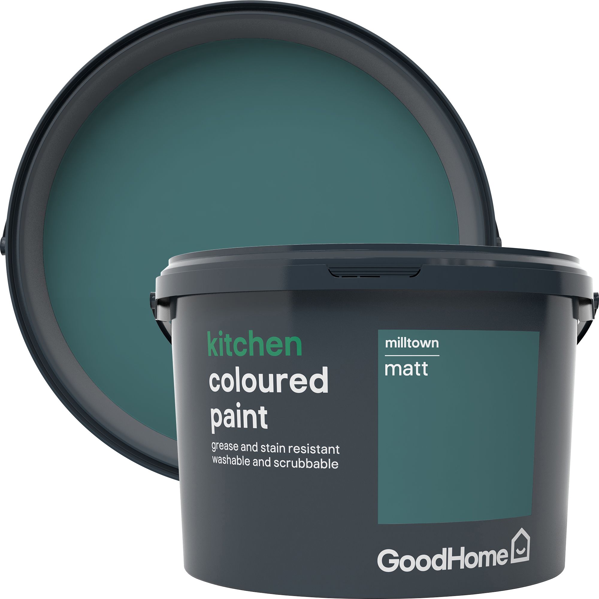 Goodhome Kitchen Milltown Matt Emulsion Paint 2 5l Diy At B Q