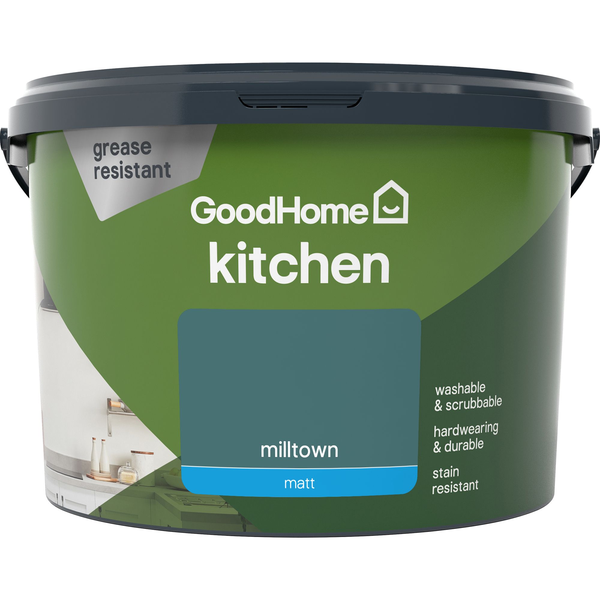 GoodHome Kitchen Milltown Matt Wall & ceiling Emulsion paint, 2.5L
