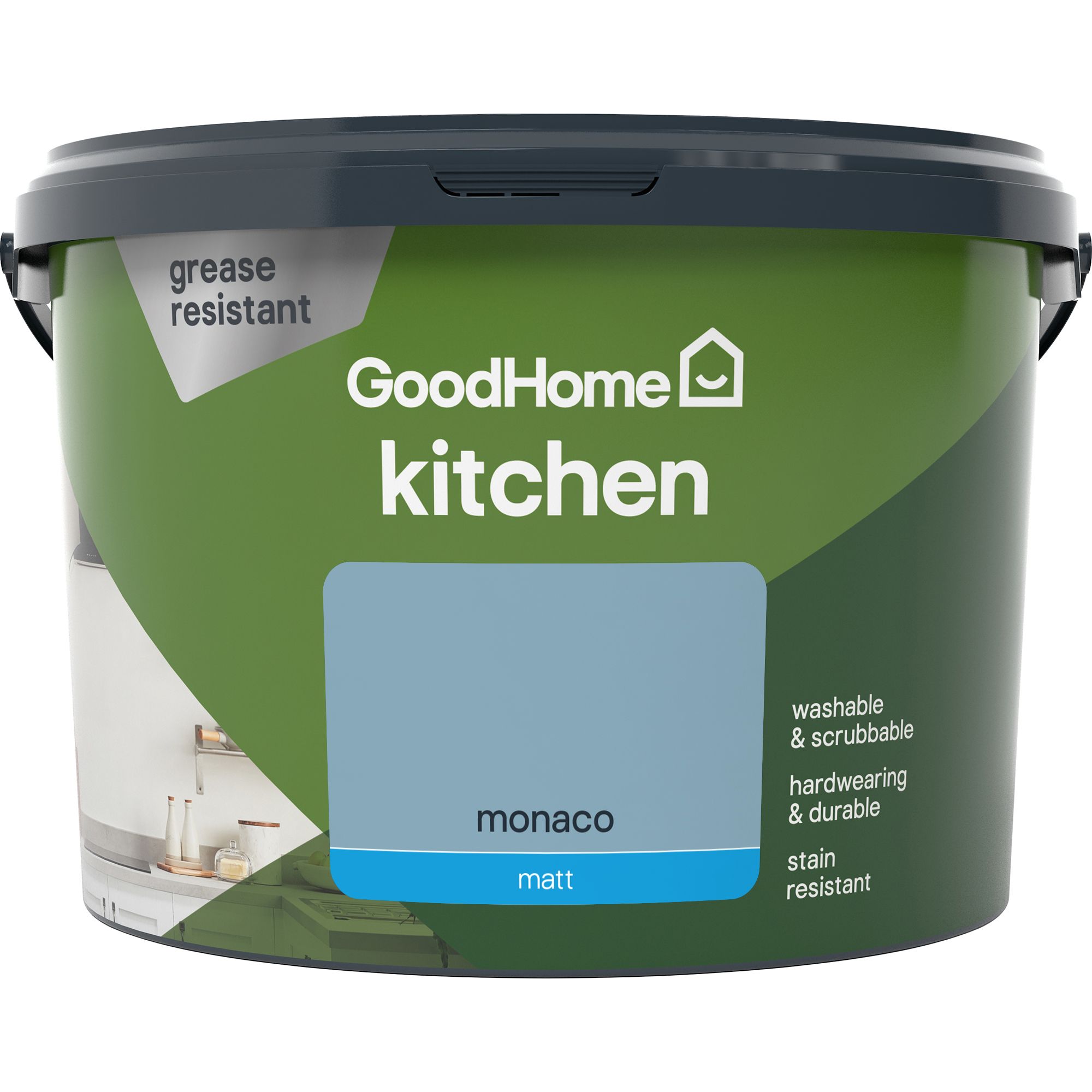 GoodHome Kitchen Monaco Matt Emulsion paint, 2.5L