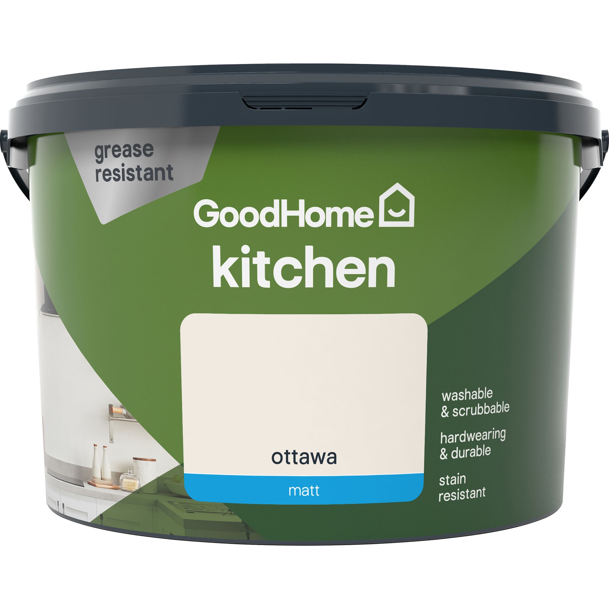 GoodHome Kitchen Ottawa Matt Emulsion paint, 2.5L
