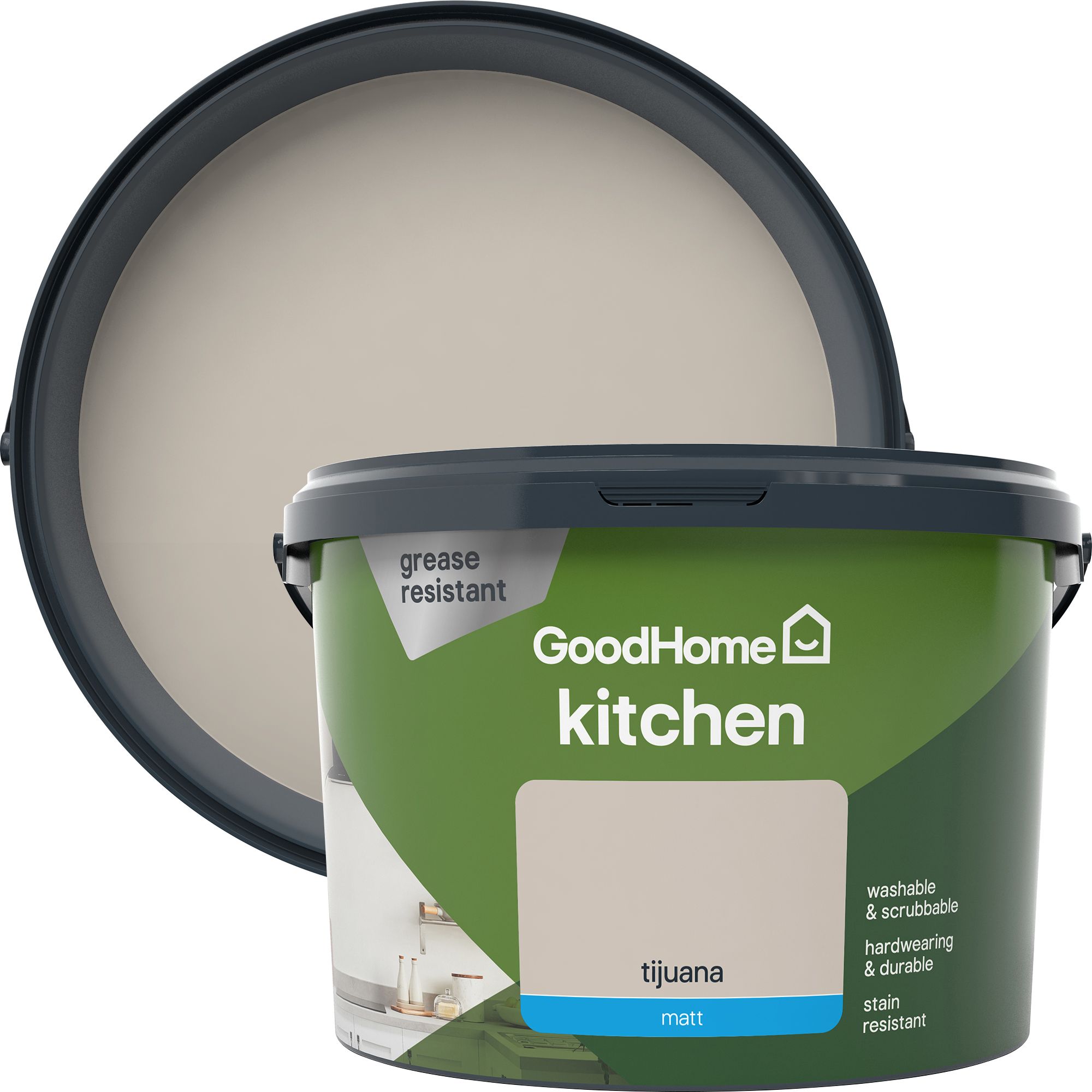 GoodHome Kitchen Tijuana Matt Emulsion paint, 2.5L DIY at B&Q