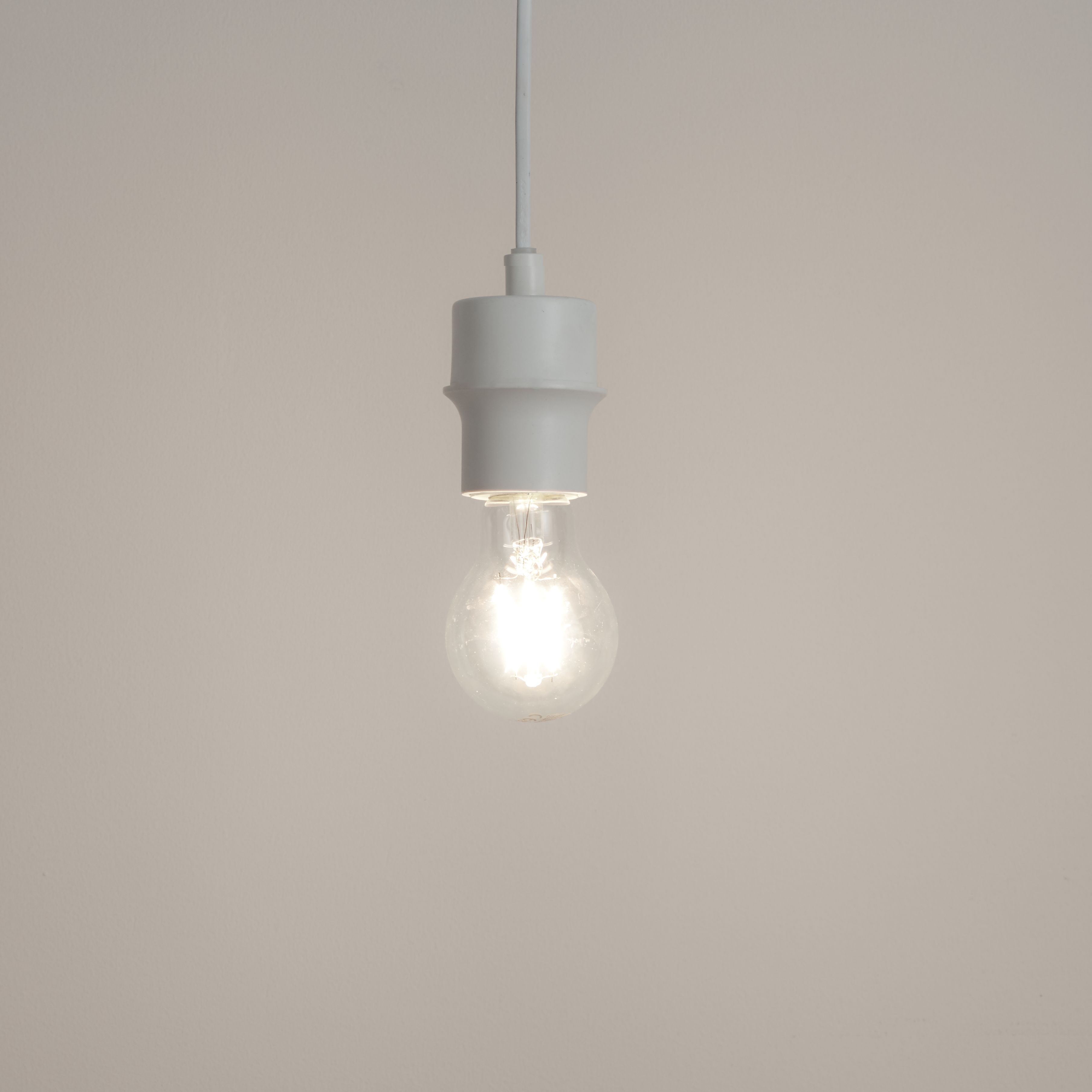 GoodHome Klentony Matt White Pendant ceiling light Dia 100mm