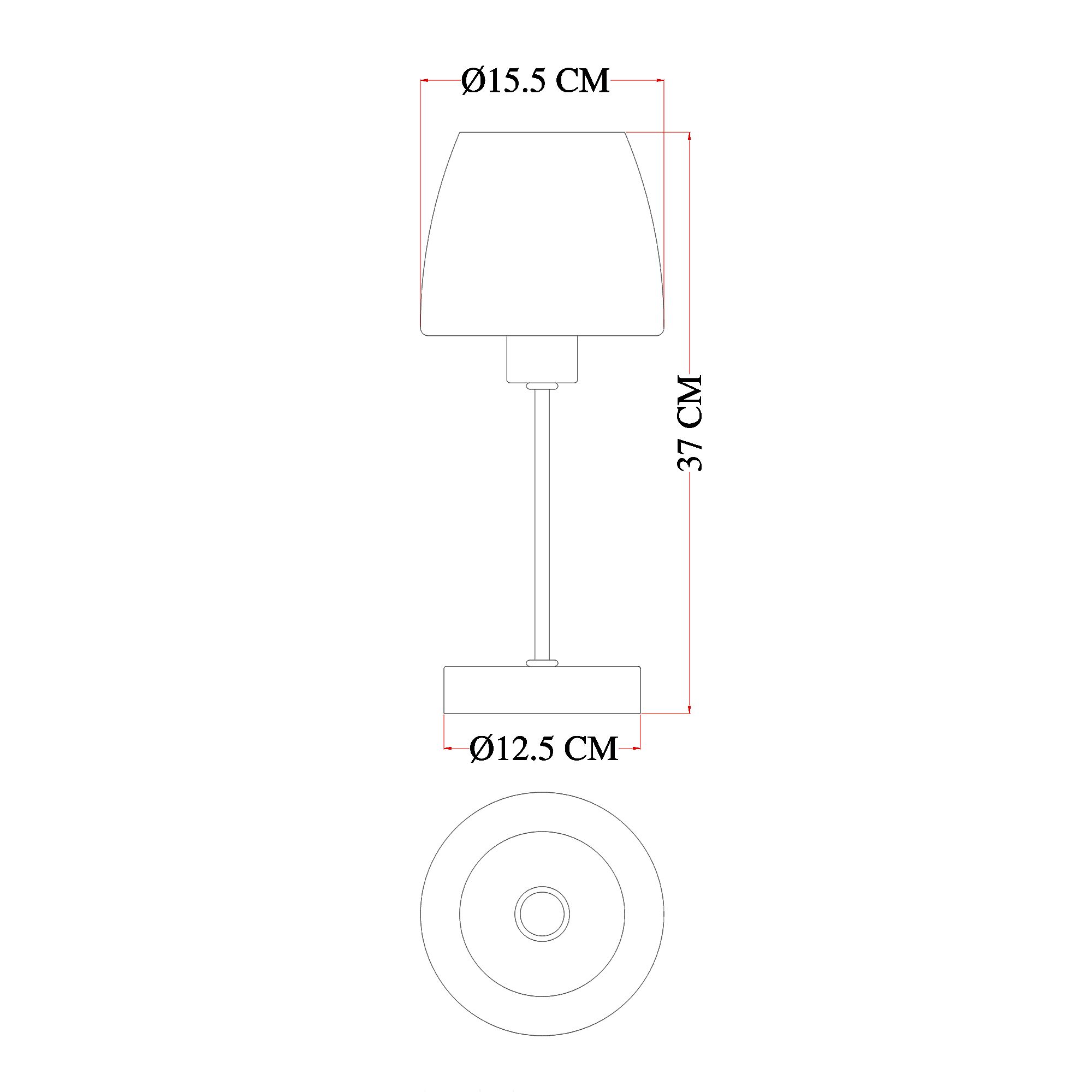 GoodHome Kluan Conical Brushed Satin White Nickel effect Table light