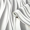 GoodHome Kobresia White 3D effect Textured Wallpaper