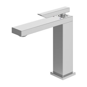 GoodHome Kolima Chrome Medium Square Manual Basin Mono mixer Tap