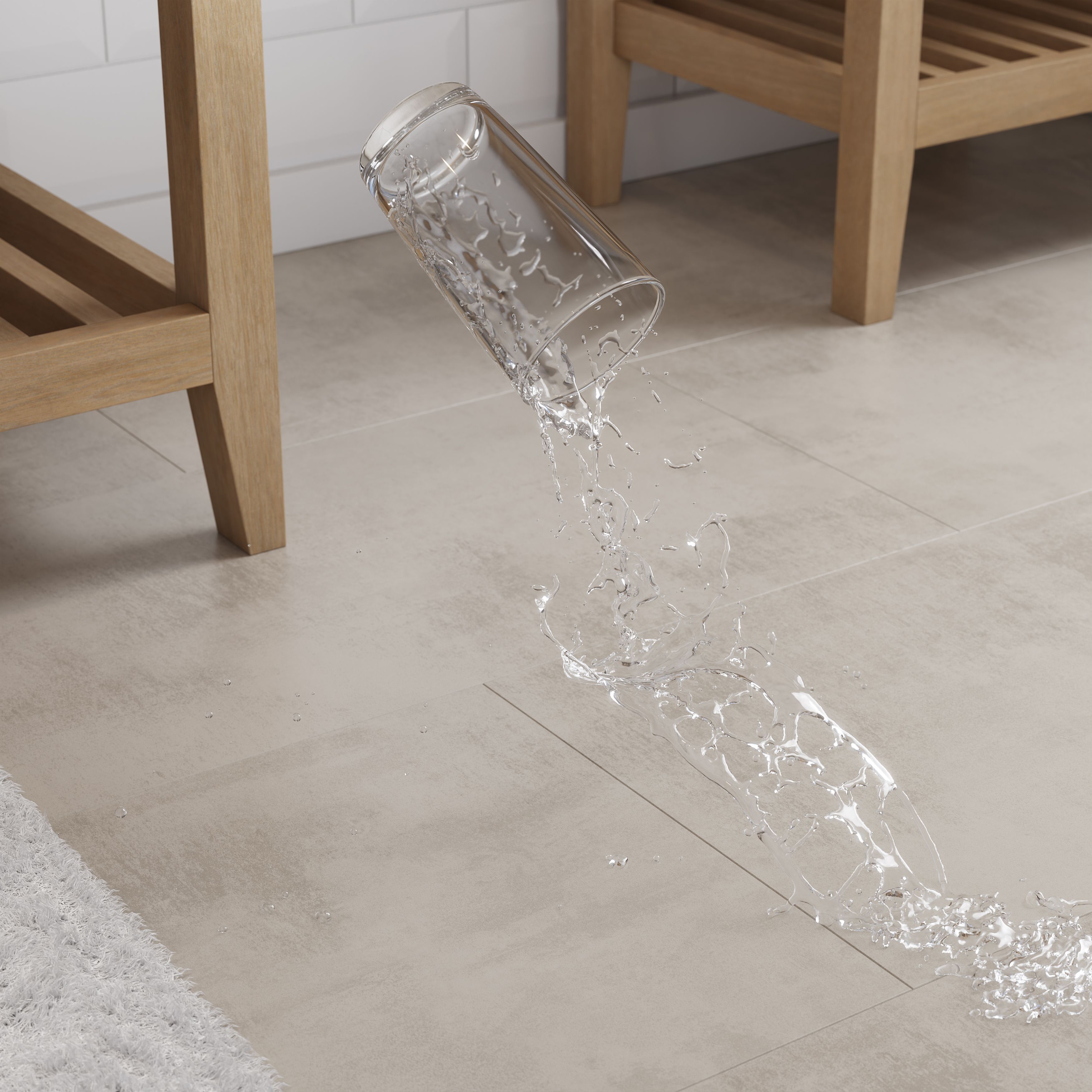 GoodHome Koncrete Grey Concrete effect Laminate Flooring, 2.535m²