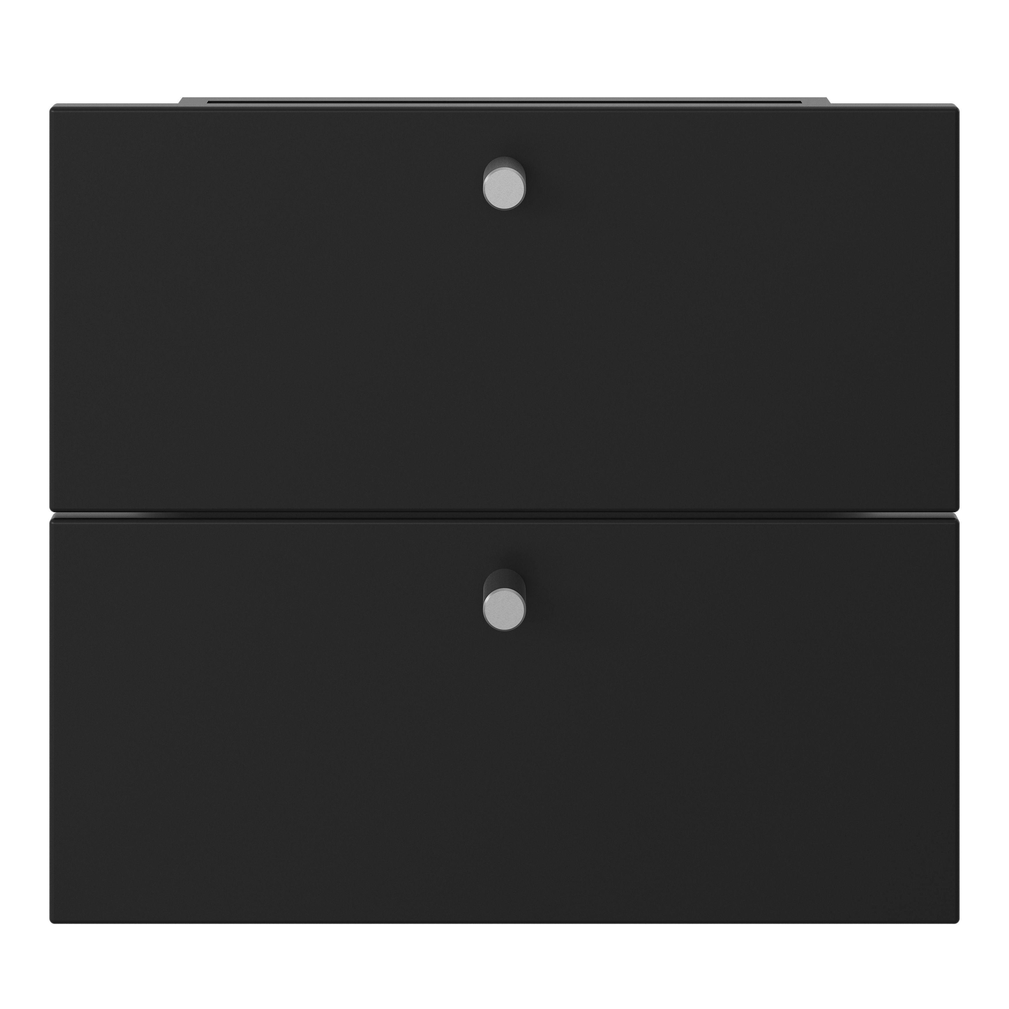 GoodHome Konnect Black Slab Internal Modular Drawer (H)323mm (W)322mm (D)322mm, Pair