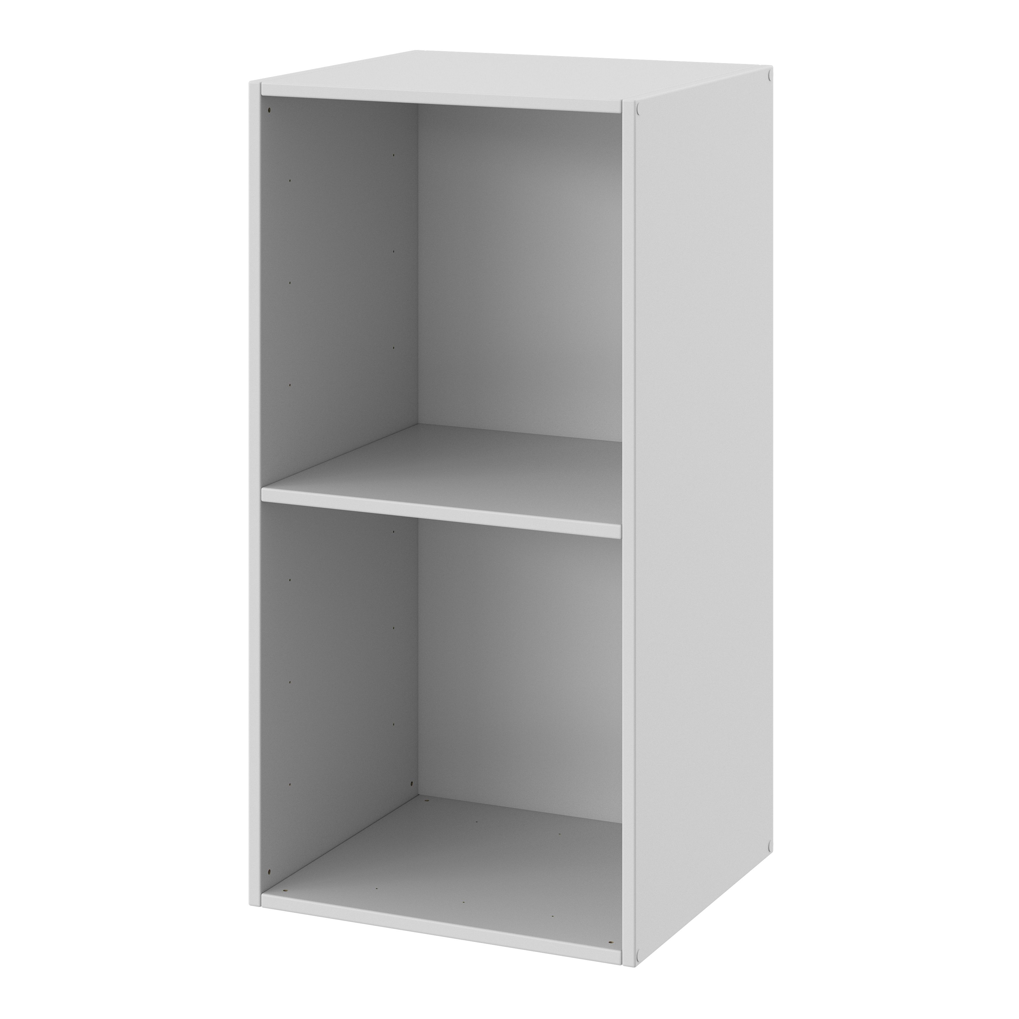 GoodHome Konnect Grey 2 shelf Cube Bookcase, (H)696mm (W)354mm