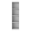 GoodHome Konnect Grey 4 shelf Cube Bookcase, (H)1380mm (W)354mm