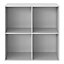 GoodHome Konnect Grey 4 shelf Cube Bookcase, (H)696mm (W)696mm