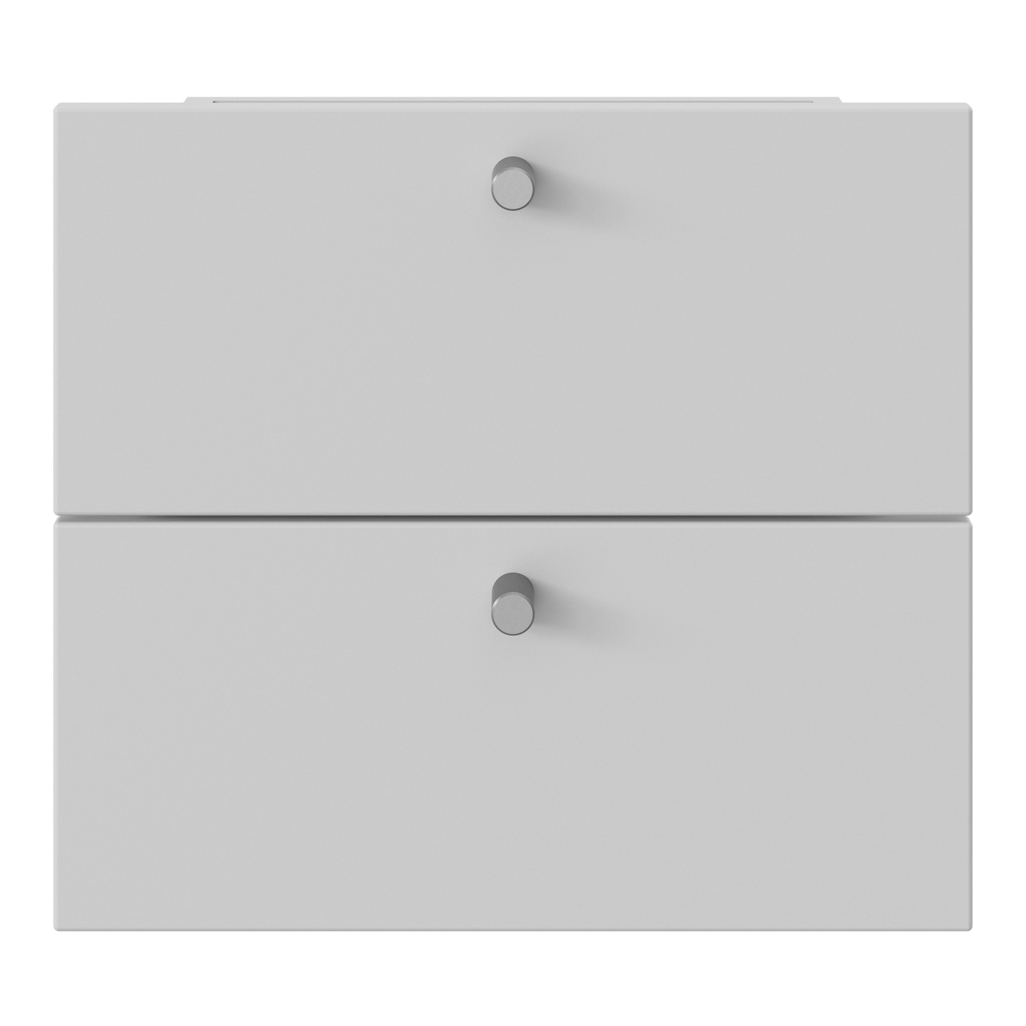 GoodHome Konnect Light grey Slab Internal Modular Drawer (H)323mm (W)322mm (D)322mm, Pair