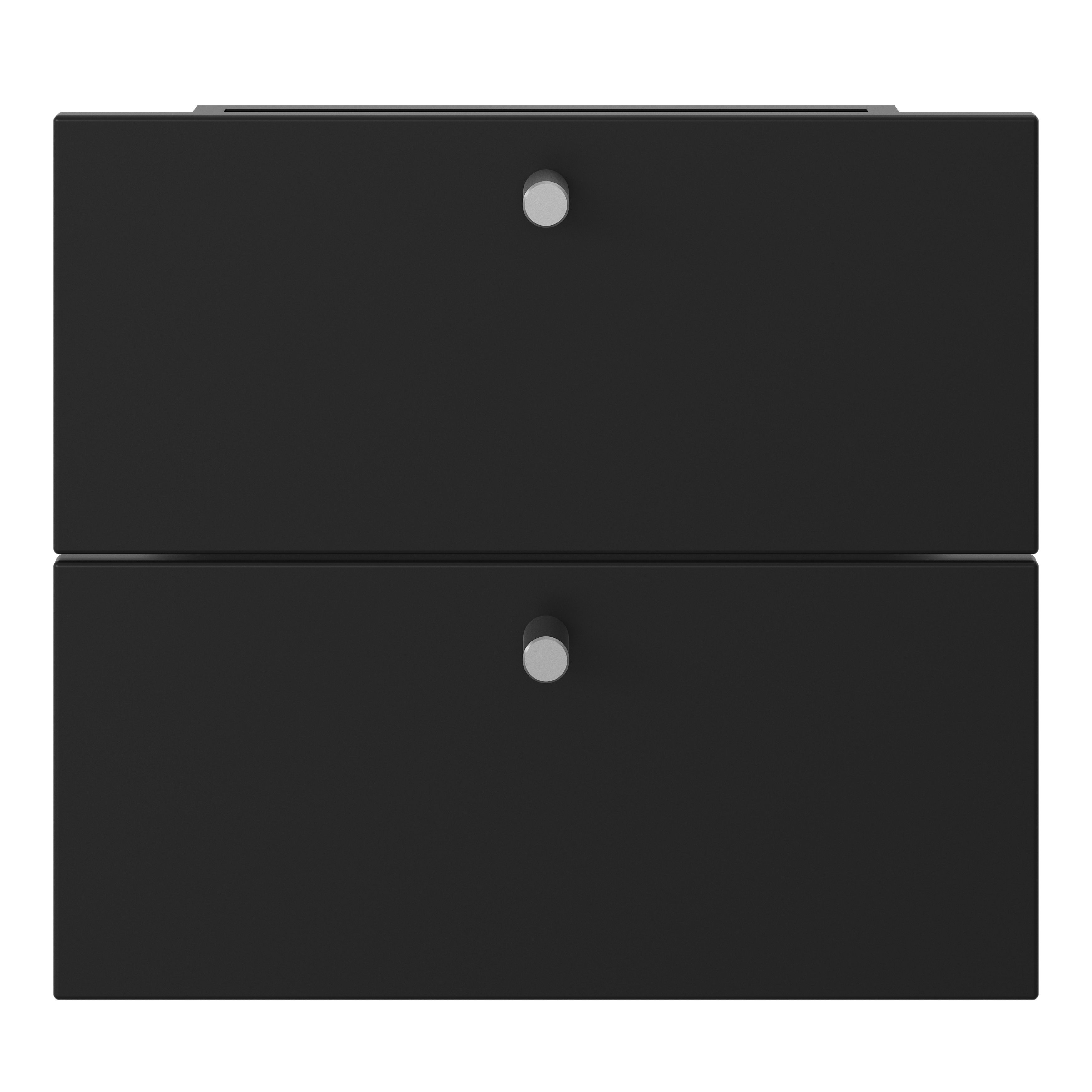 GoodHome Konnect Modular Black Slab Internal Modular Drawer (H)323mm (W)322mm (D)322mm, Pair