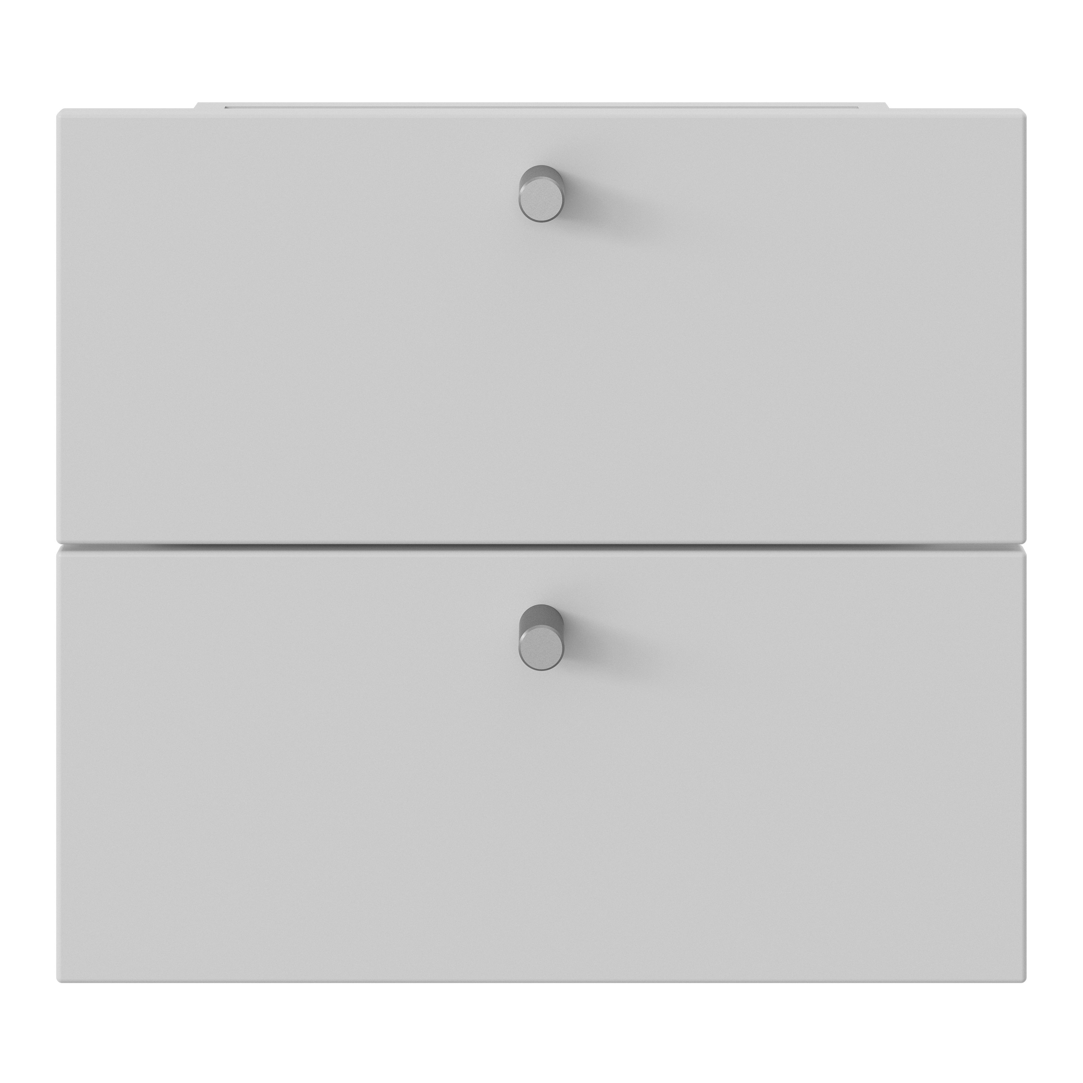 GoodHome Konnect Modular Light grey Slab Internal Modular Drawer (H)323mm (W)322mm (D)322mm, Pair