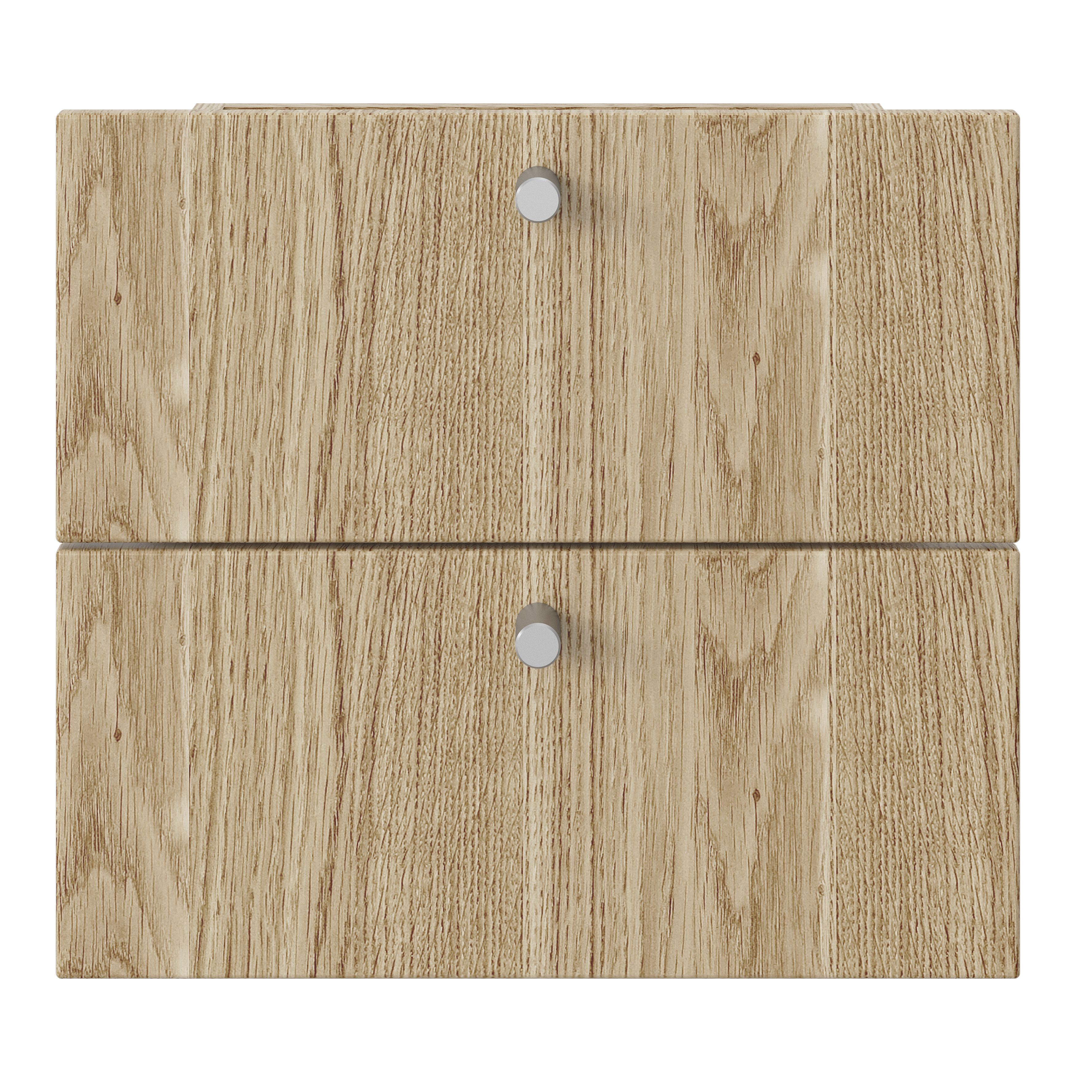 GoodHome Konnect Modular Natural oak effect Slab Internal Modular Drawer (H)323mm (W)322mm (D)322mm, Pair