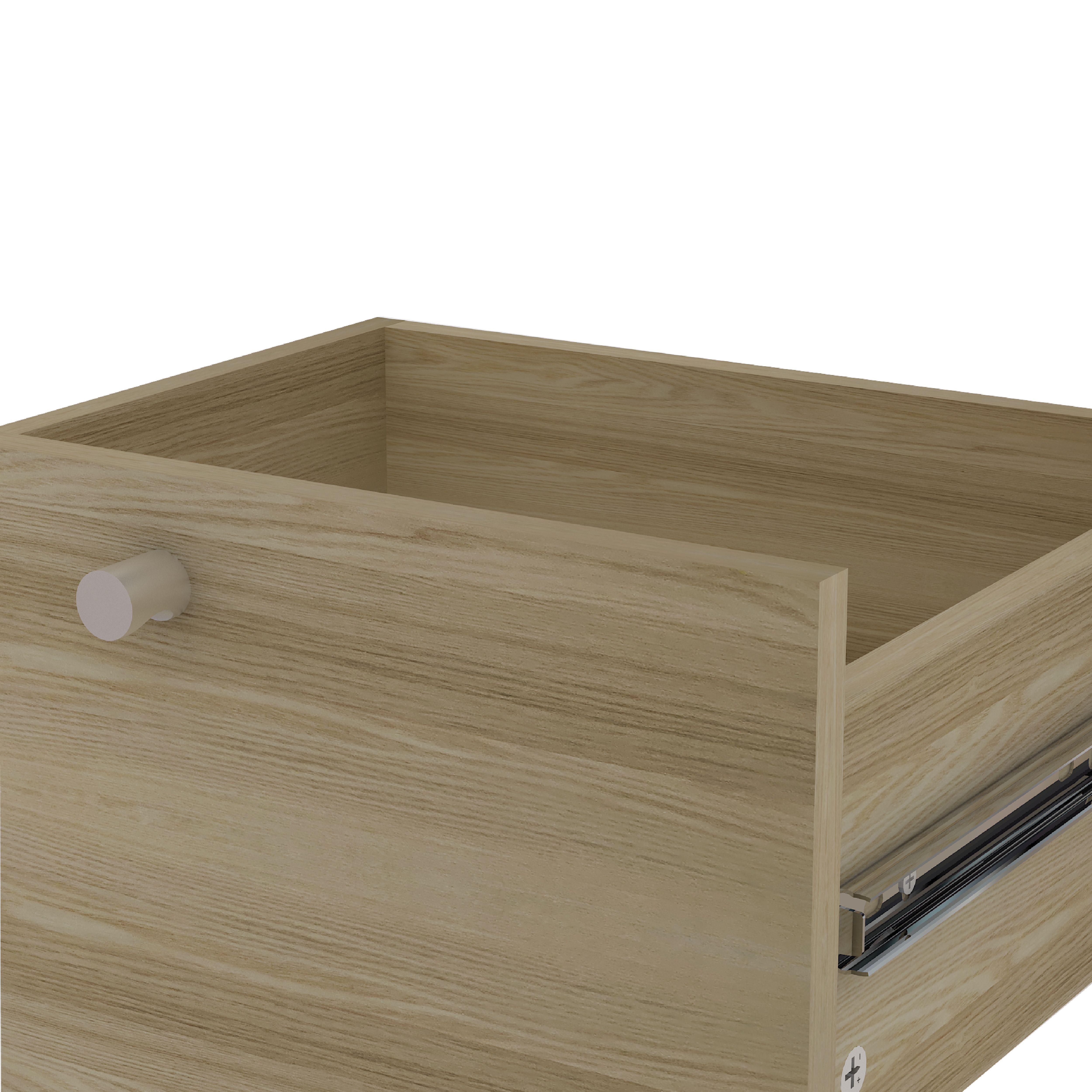 GoodHome Konnect Modular Natural oak effect Slab Internal Modular Drawer (H)323mm (W)322mm (D)322mm, Pair