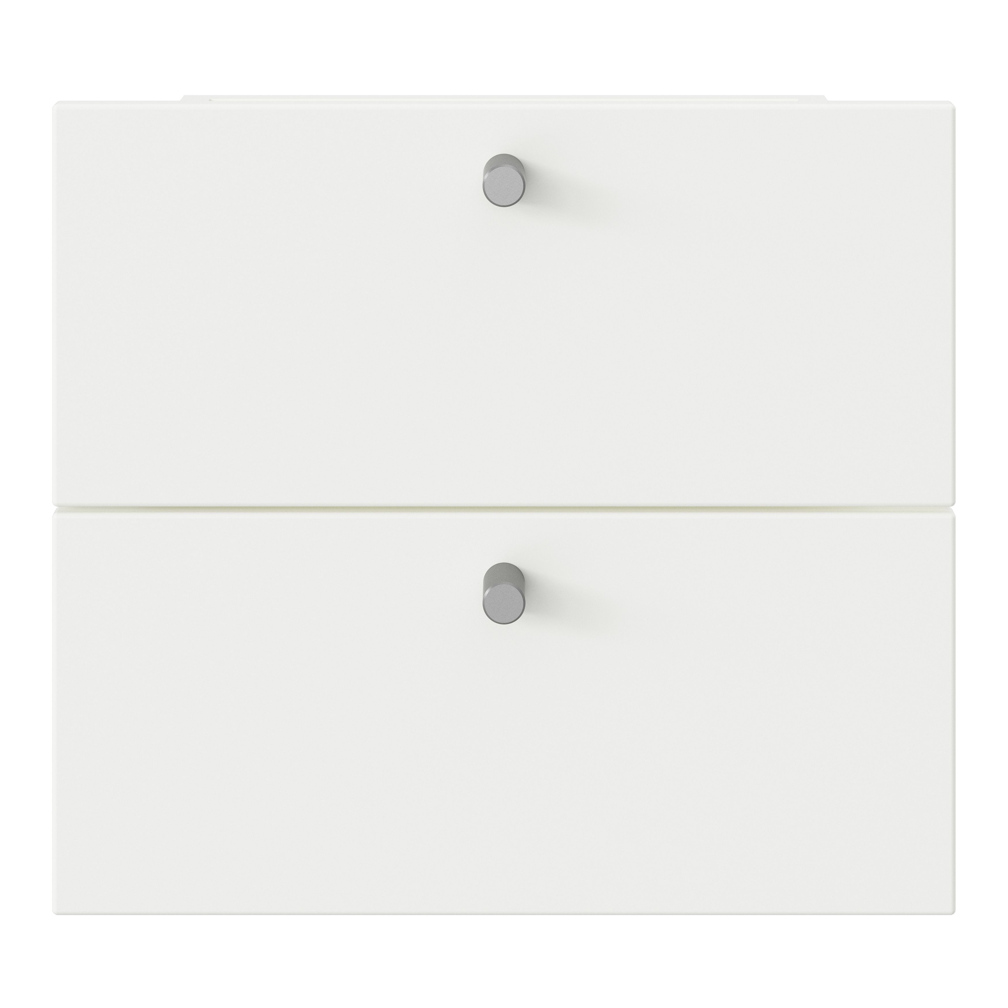GoodHome Konnect Modular White Slab Internal Modular Drawer (H)323mm (W)322mm (D)322mm, Pair