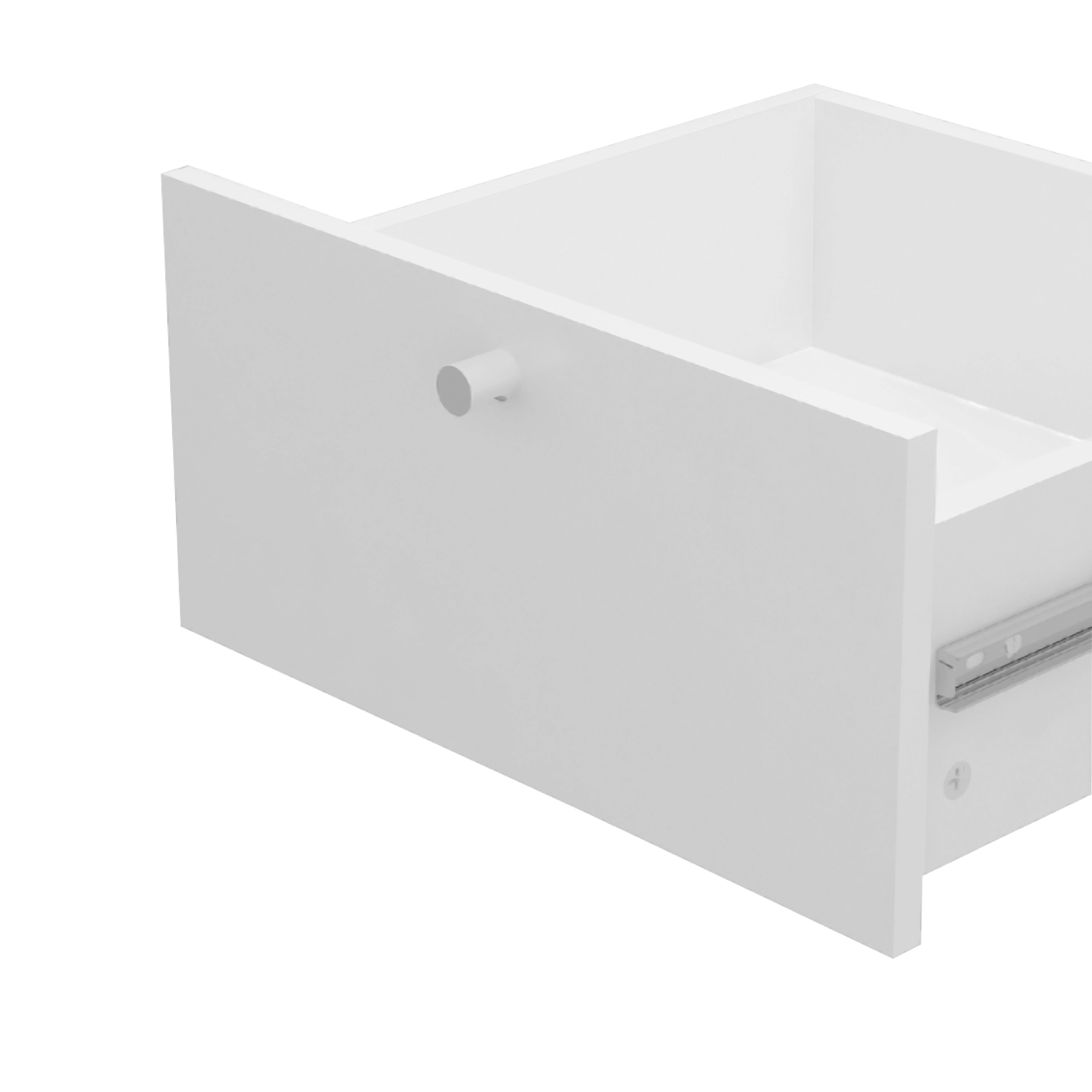 GoodHome Konnect Modular White Slab Internal Modular Drawer (H)323mm (W)322mm (D)322mm, Pair