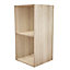 GoodHome Konnect Oak effect 2 shelf Cube Bookcase, (H)696mm (W)354mm