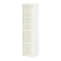 GoodHome Konnect White 4 shelf Cube Bookcase, (H)1380mm (W)354mm