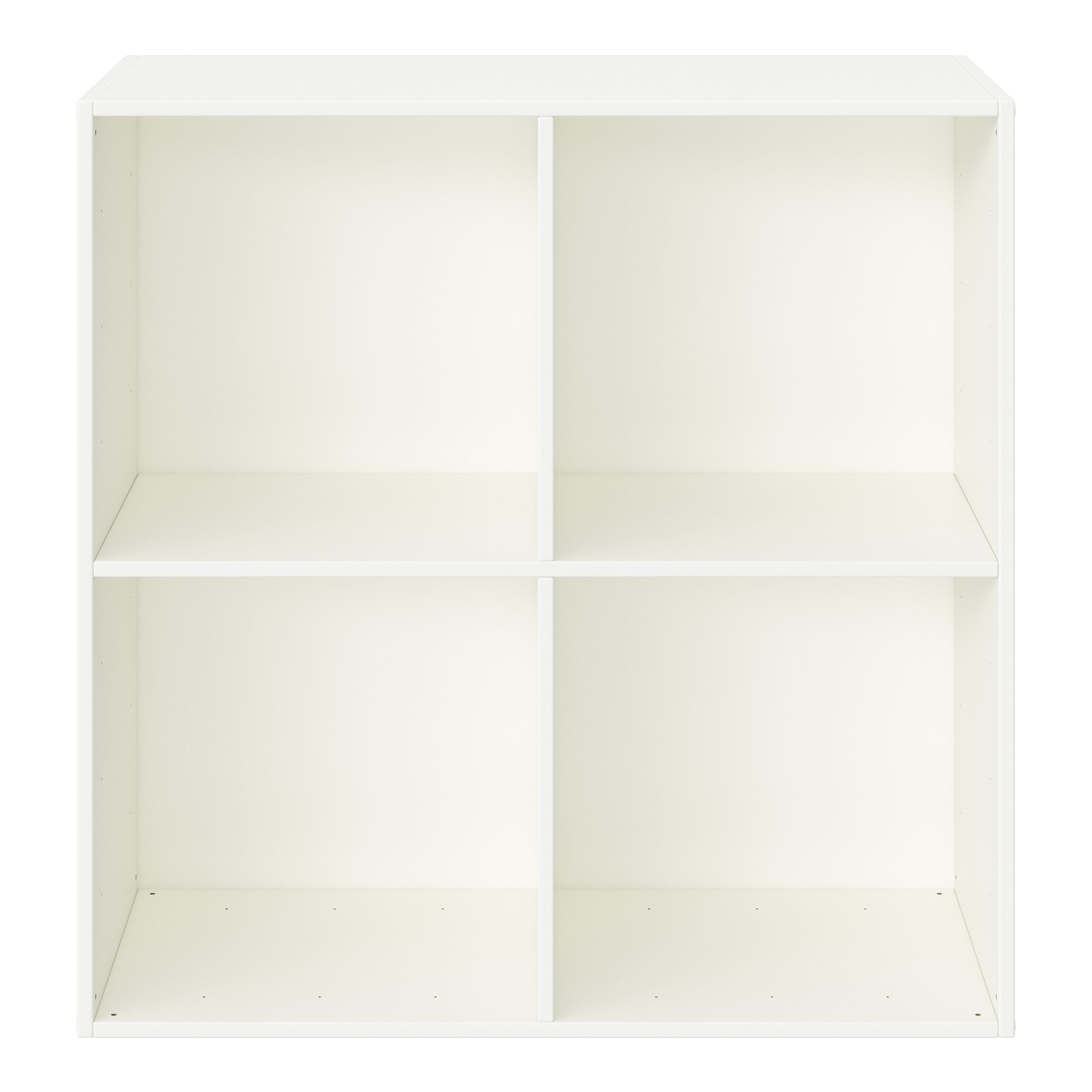 GoodHome Konnect White 4 shelf Cube Bookcase, (H)696mm (W)696mm