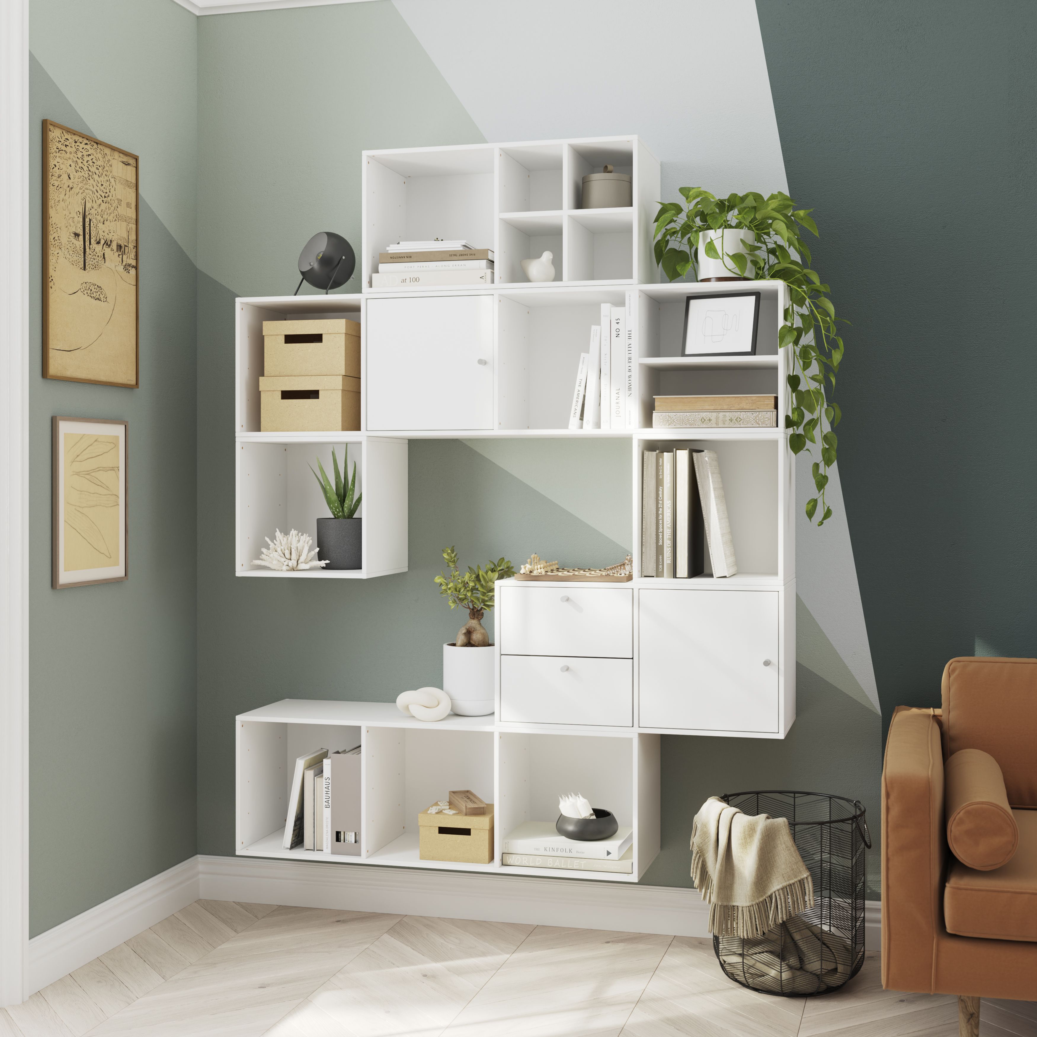 Wall mounted box on sale shelving units