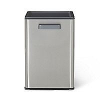 GoodHome Kora Anthracite Rectangular Integrated Kitchen Pull-out bin, 13L