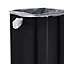 GoodHome Kora Anthracite Rectangular Integrated Kitchen Pull-out bin, 15L