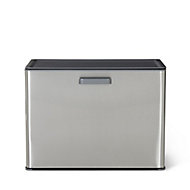 GoodHome Kora Anthracite Rectangular Integrated Kitchen Pull-out bin, 30L