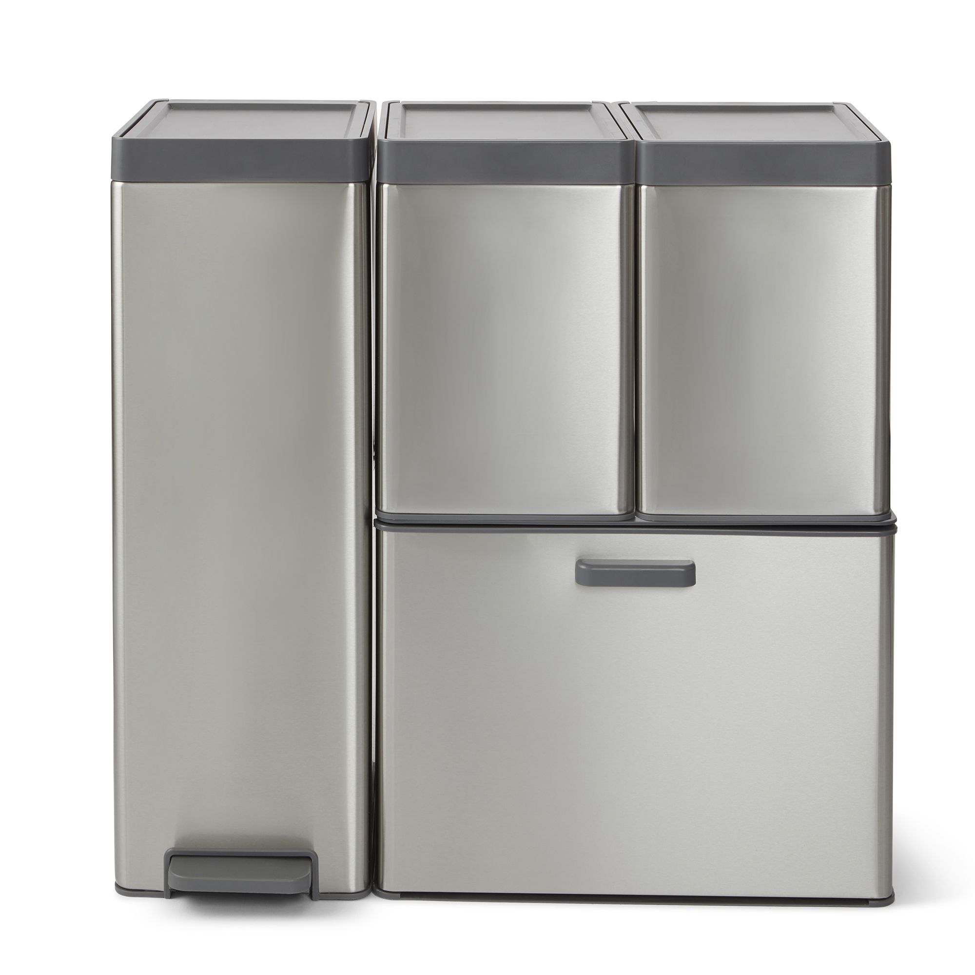 GoodHome Kora Pedal Anthracite Metal Pedal Bin - 30L