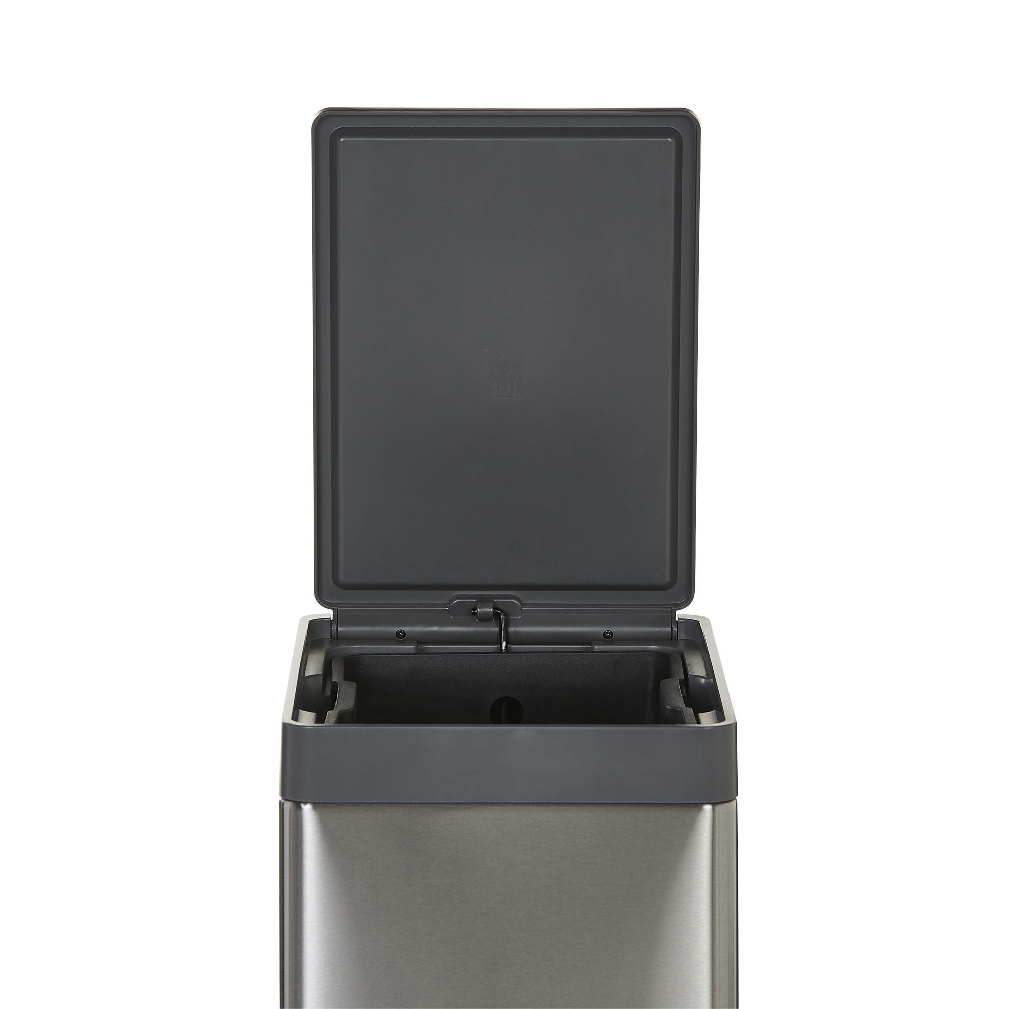 GoodHome Kora Pedal Anthracite Metal Pedal Bin - 30L