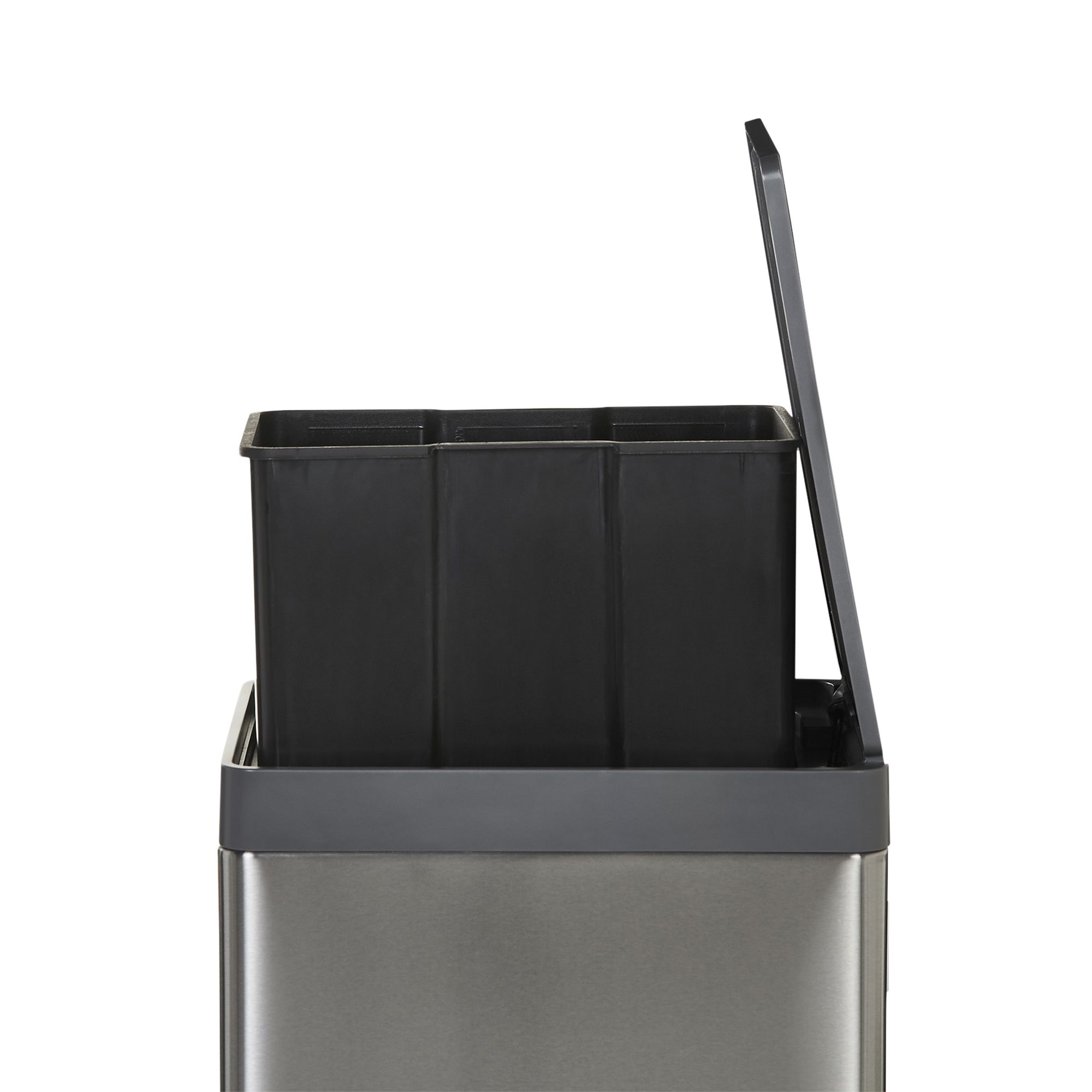 GoodHome Kora Pedal Anthracite Metal Pedal Bin - 30L